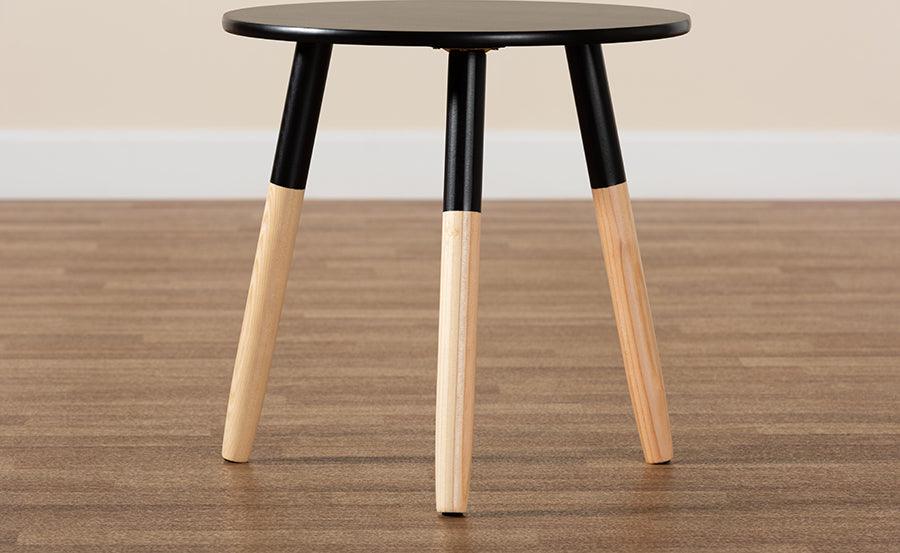 Wholesale Interiors Coffee Tables - Obert Mid-Century Modern Two-Tone Black and Oak Brown Finished Wood Coffee Table