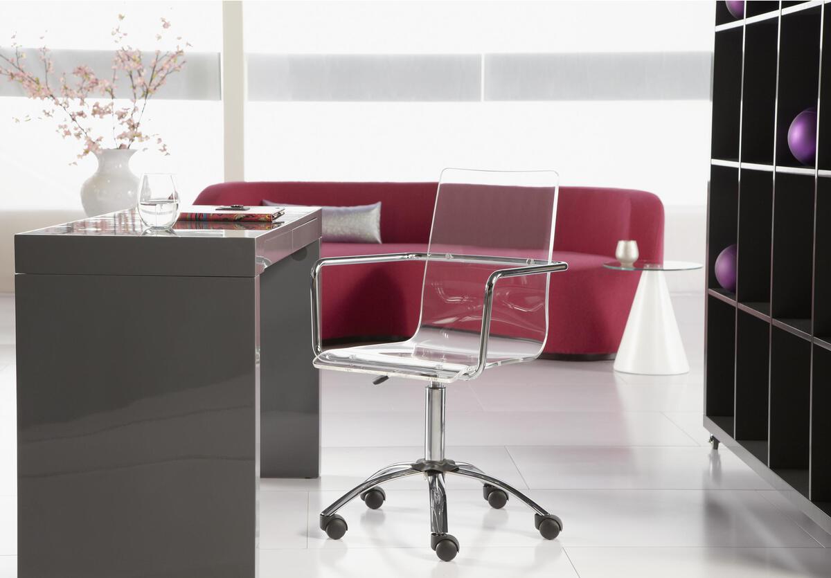 Euro Style Task Chairs - Chloe Office Chair Clear