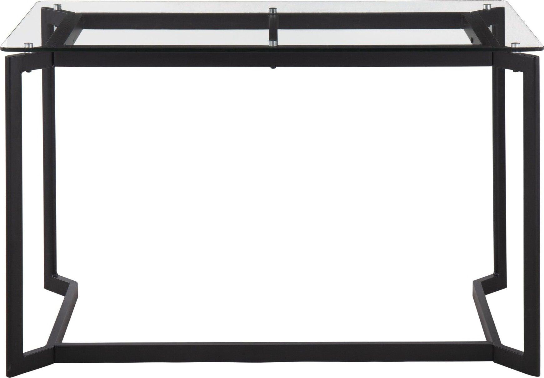 Lumisource Desks - Masters Office Desk Black & Clear