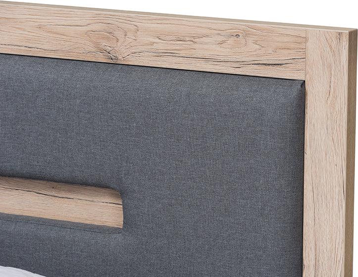 Wholesale Interiors Beds - Pandora Contemporary Grey and Brown Two-Tone 2-Drawer Twin Size Storage Platform Bed