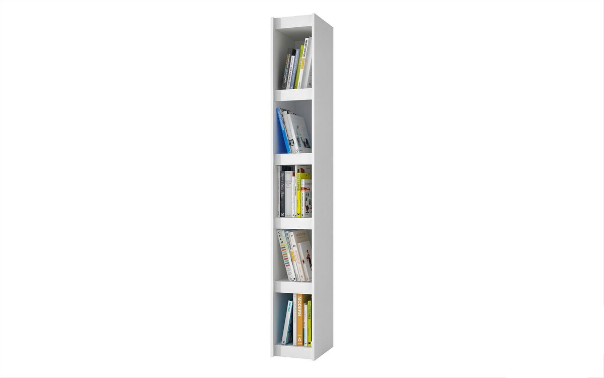 Manhattan Comfort Bookcases & Display Units - Parana Bookcase 1.0 with 5 shelves in White