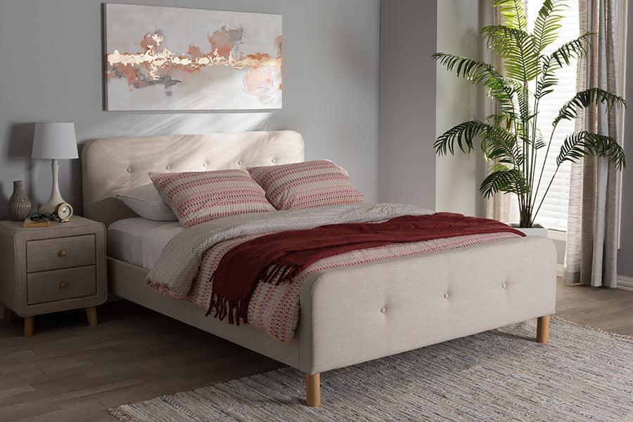 Wholesale Interiors Beds - Samson Full Bed Light Beige
