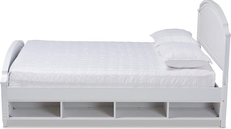 Wholesale Interiors Beds - Elise Queen Storage Bed White