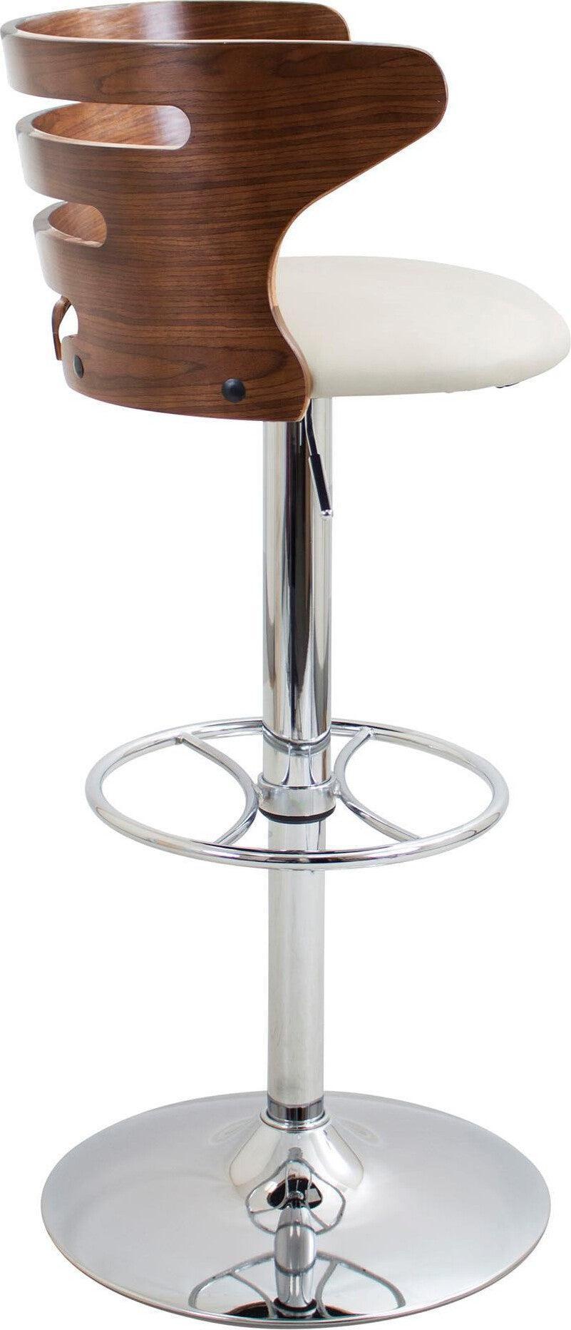 Lumisource Barstools - Cosi Barstool Walnut & Cream (Set of 2)