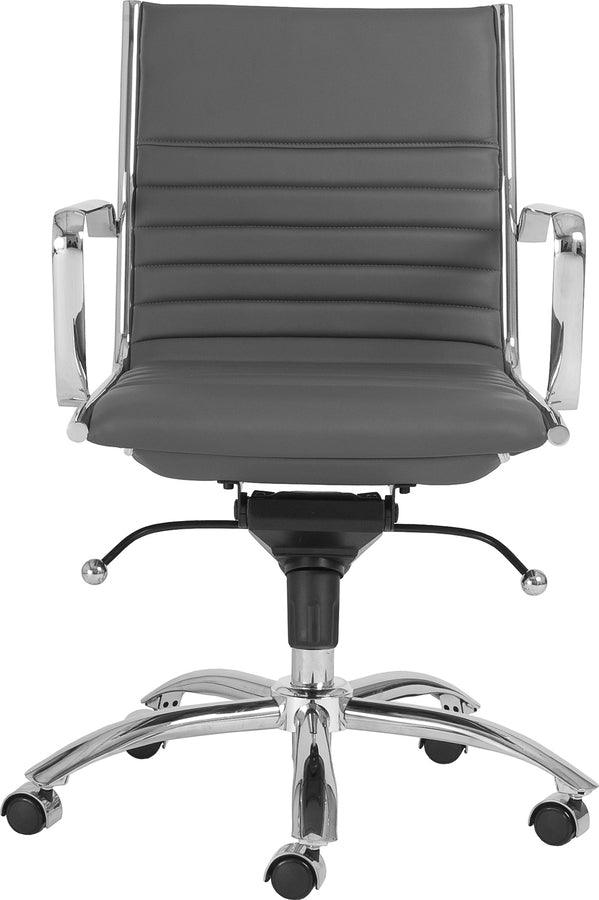 Euro Style Task Chairs - Dirk Low Back Office Chair Gray