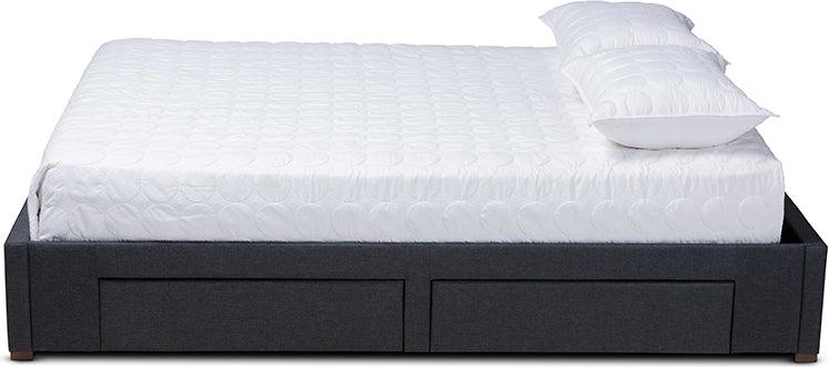 Wholesale Interiors Beds - Leni King Storage Bed Charcoal