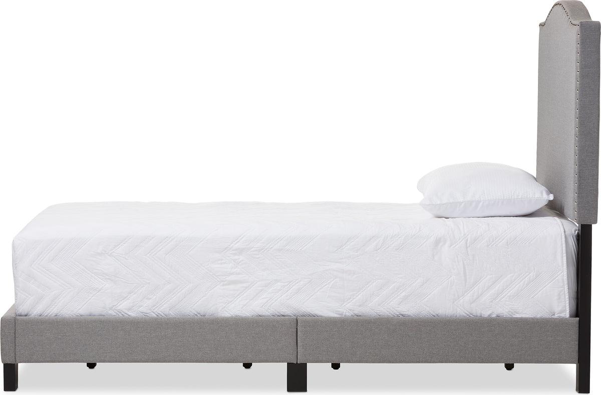 Wholesale Interiors Beds - Benjamin Grey Twin Size Arched Bed with Nail Heads