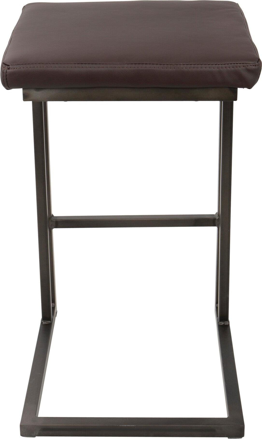 Lumisource Barstools - Roman Counter Stool Antique & Espresso (Set of 2)