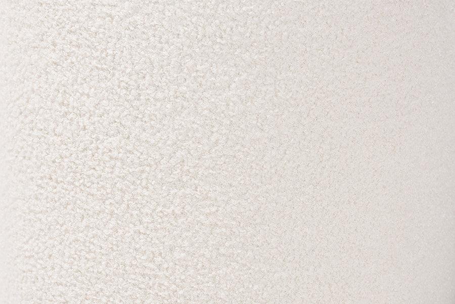 Wholesale Interiors Ottomans & Stools - Tori Modern and Contemporary Ivory Boucle Upholstered Ottoman