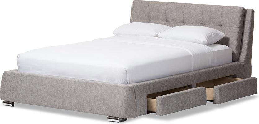 Wholesale Interiors Beds - Camile King Bed with Storage Gray