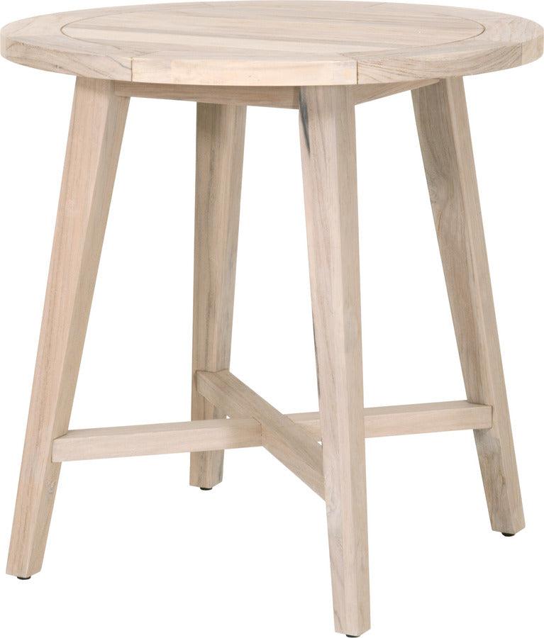 Essentials For Living Outdoor Bar Tables - Carmel Outdoor 36" Round Counter Table Gray Teak