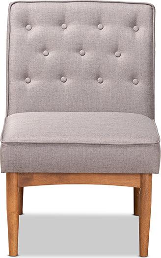 Wholesale Interiors Dining Chairs - Riordan Mid-Century Dining Chair Gray & Walnut Brown