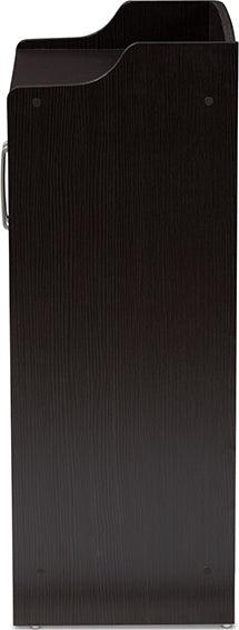 Wholesale Interiors Shoe Storage - Verdell Modern and Contemporary Wenge Brown Finished Shoe Cabinet