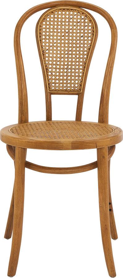 Euro Style Dining Chairs - Liva Side Chair in Walnut with Natural Seat and Back