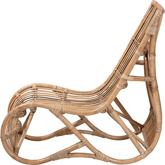 Wholesale Interiors Accent Chairs - Genera Modern Bohemian Natural Rattan Lounge Chair