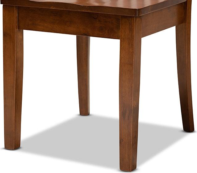 Wholesale Interiors Dining Sets - Erion Walnut Brown Finished Wood 7-Piece Dining Set
