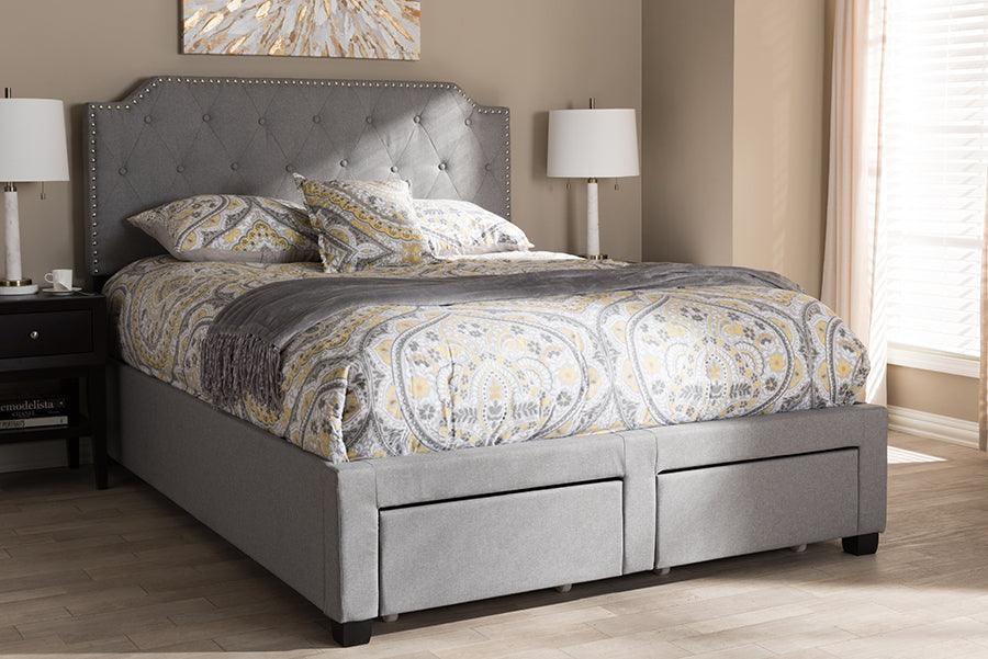 Wholesale Interiors Beds - Aubrianne King Storage Bed Gray