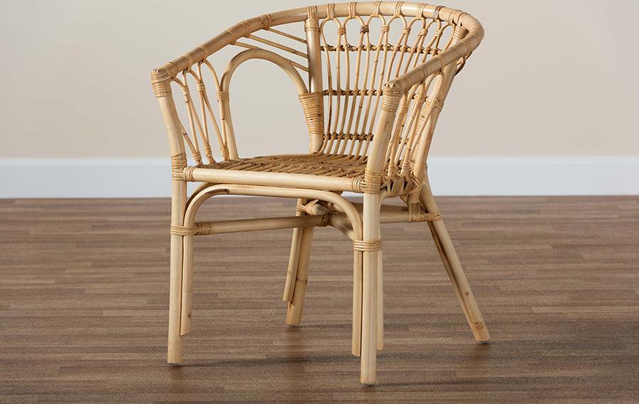 Wholesale Interiors Dining Chairs - Kaka Modern Bohemian Natural Brown Rattan Dining Chair
