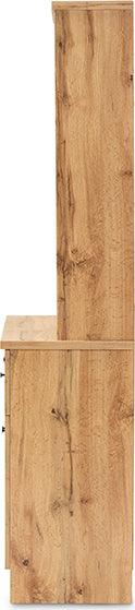 Wholesale Interiors Kitchen Storage & Organization - Agni Oak Brown Finished Wood Buffet and Hutch Kitchen Cabinet