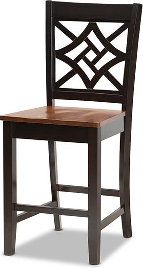 Wholesale Interiors Dining Sets - Nicolette Contemporary Dark Brown and Walnut Brown Finished Wood 5-Piece Pub Set