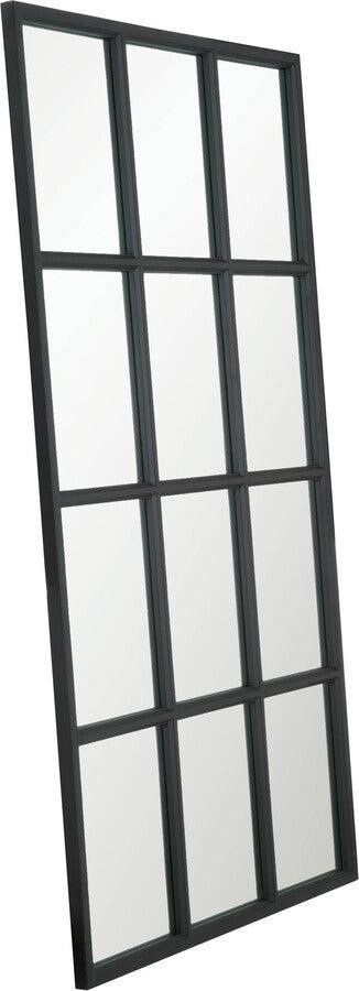 Essentials For Living Mirrors - Grid Mirror Matte Black Oak