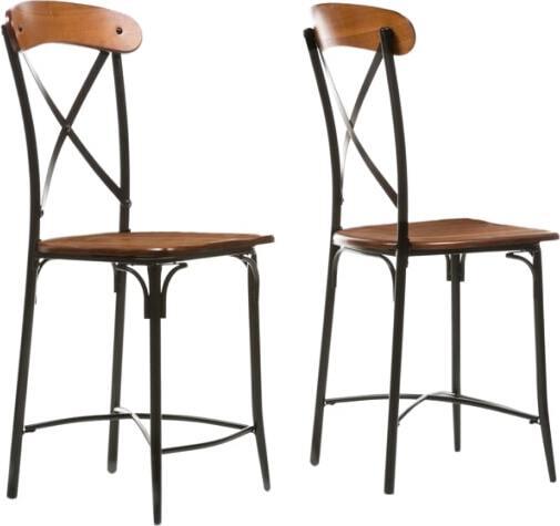 Wholesale Interiors Barstools - Broxburn Bar Stool Light Brown & Black (Set of 2)