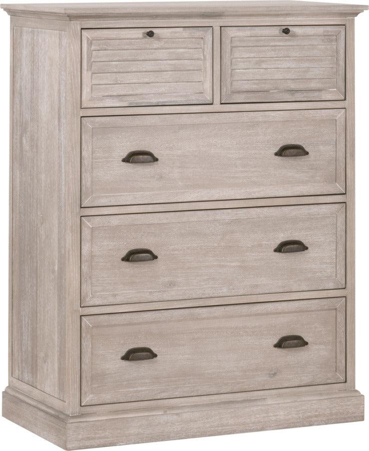 Essentials For Living Chest of Drawers - Eden 5-Drawer High Chest Natural Gray Acacia