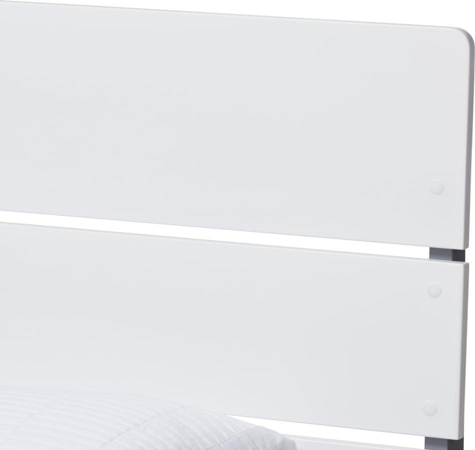 Wholesale Interiors Beds - Nereida White & Dark Grey-Finished Wood Twin Platform Bed