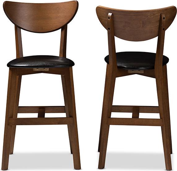 Wholesale Interiors Barstools - Eline Bar Stool Black & Walnut Brown (Set of 2)