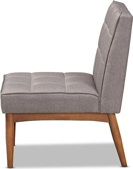 Wholesale Interiors Dining Chairs - Sanford Mid-Century Dining Chair Gray & Walnut Brown