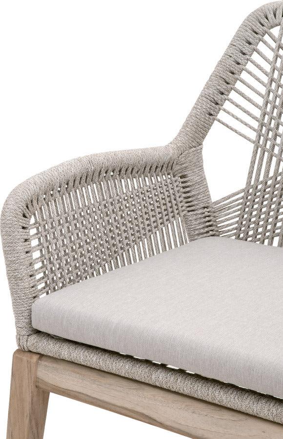 Essentials For Living Outdoor Chairs - Loom Outdoor Arm Chair Set of 2 Gray Teak & Taupe