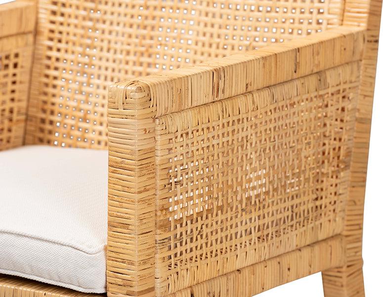 Wholesale Interiors Dining Chairs - Karis Modern and Contemporary Natural Finished Wood and Rattan Dining Chair