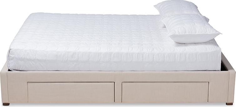 Wholesale Interiors Beds - Leni King Storage Bed Beige