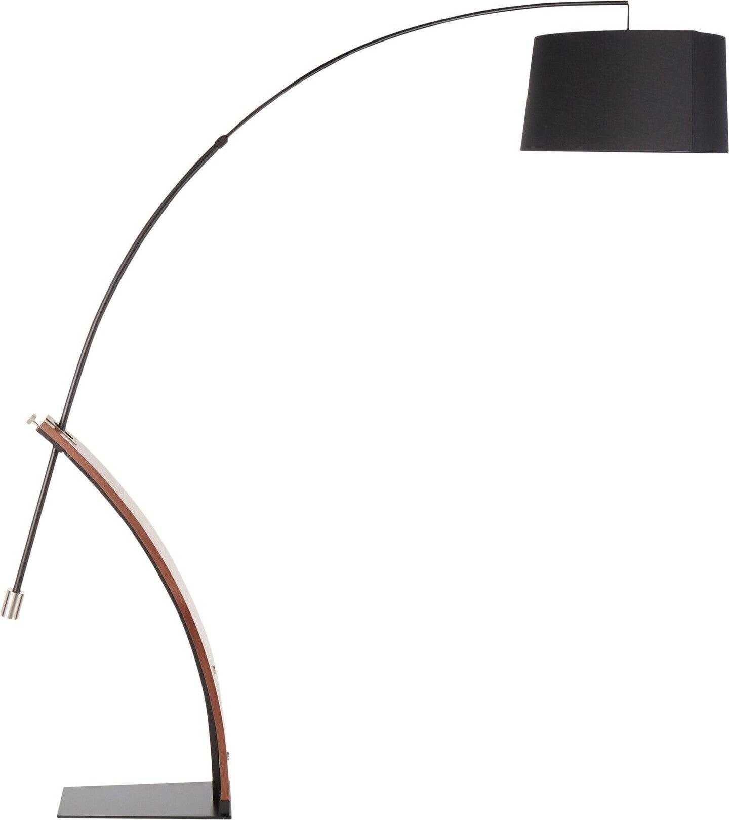Lumisource Floor Lamps - Robyn Floor Lamp Walnut & Black