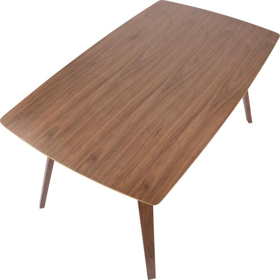Lumisource Dining Tables - Folia Mid-Century Modern Dining Table in Walnut Wood