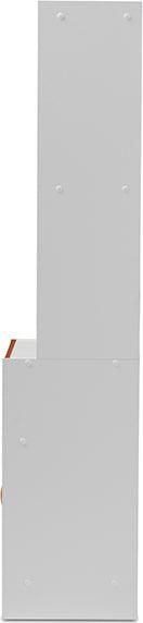 Wholesale Interiors Kitchen Storage & Organization - Laurana Modern and Contemporary White and Cherry Finished Kitchen Cabinet and Hutch