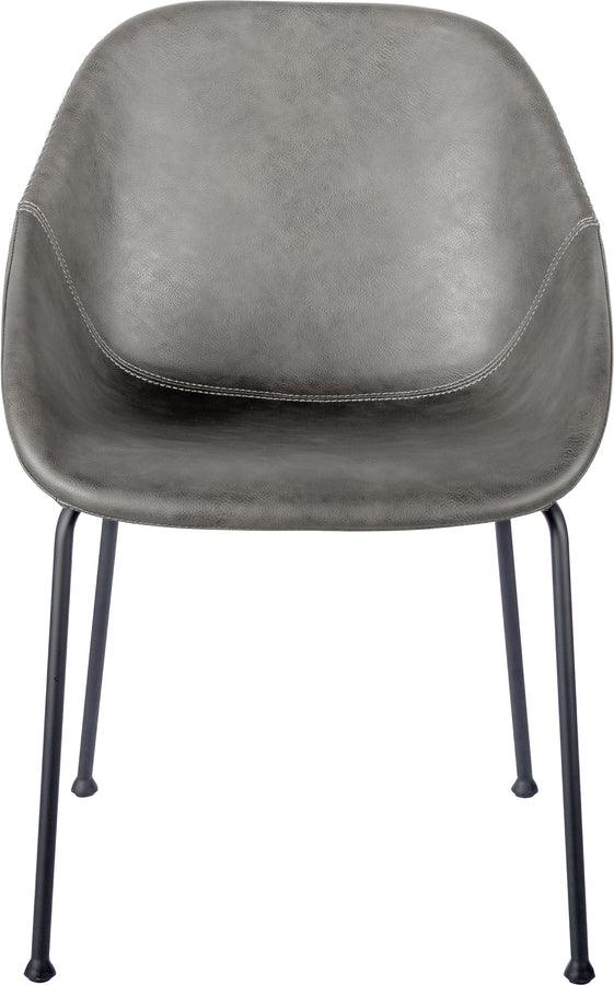 Euro Style Dining Chairs - Corinna Side Chair in Dark Gray - Set of 2