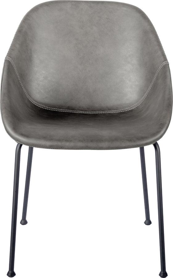 Euro Style Dining Chairs - Corinna Side Chair in Dark Gray - Set of 2