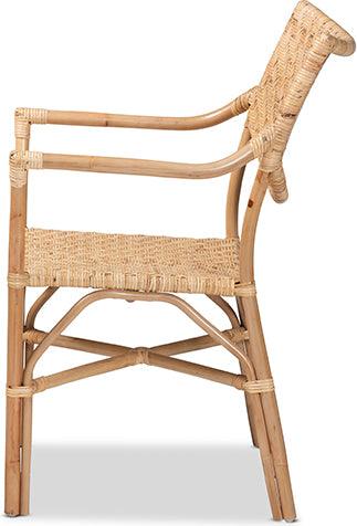 Wholesale Interiors Dining Chairs - Damani Modern Bohemian Natural Brown Finished Rattan Dining Chair