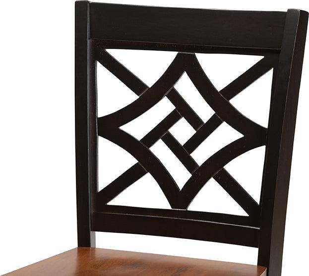 Wholesale Interiors Dining Sets - Nicolette Contemporary Dark Brown and Walnut Brown Finished Wood 5-Piece Pub Set