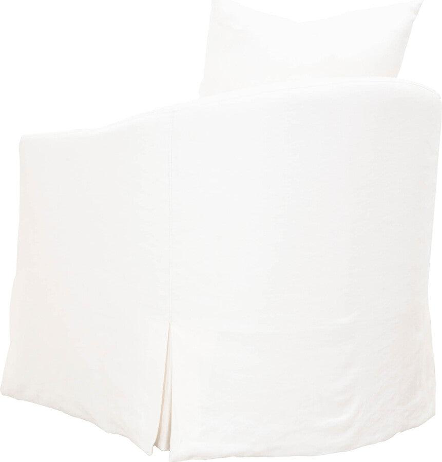 Essentials For Living Accent Chairs - Faye Slipcover Swivel Club Chair Cream Crepe