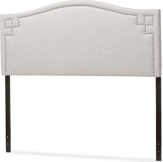 Wholesale Interiors Headboards - Aubrey Modern And Contemporary Grayish Beige Fabric Upholstered Full Size Headboard