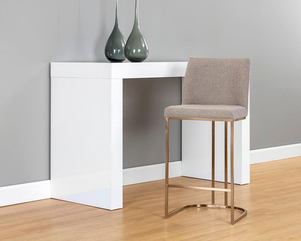 SUNPAN Barstools - Rayla Counter Stool - Belfast Oyster Shell