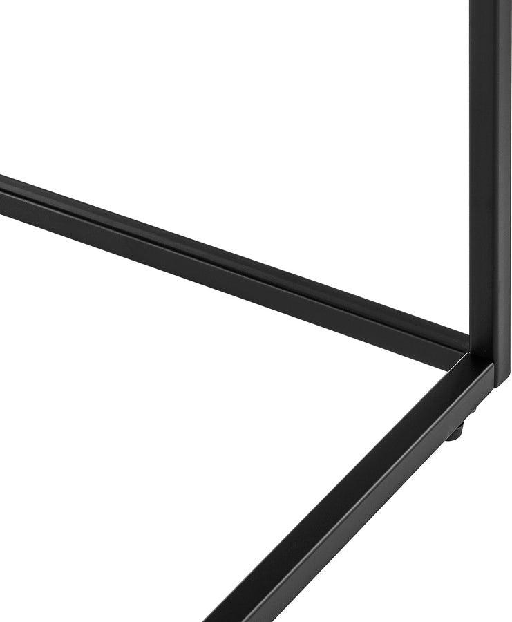 Euro Style Side & End Tables - Teresa Side Table in High Gloss Black with Matte Black Base