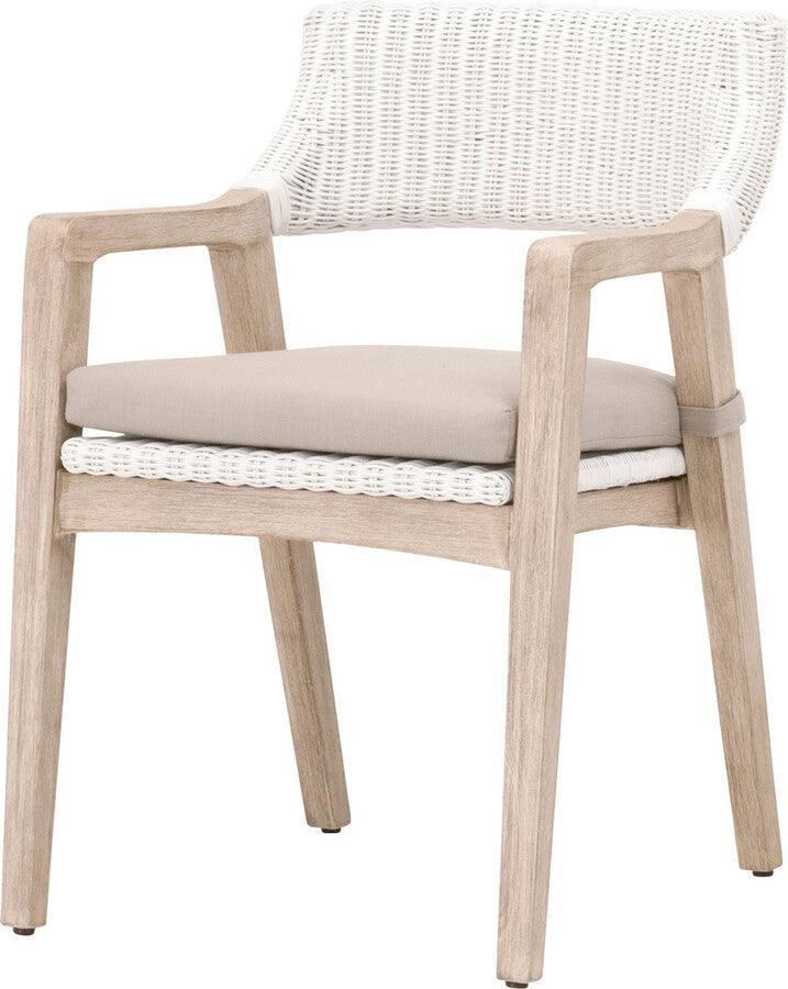 Essentials For Living Accent Chairs - Lucia Arm Chair White Rattan
