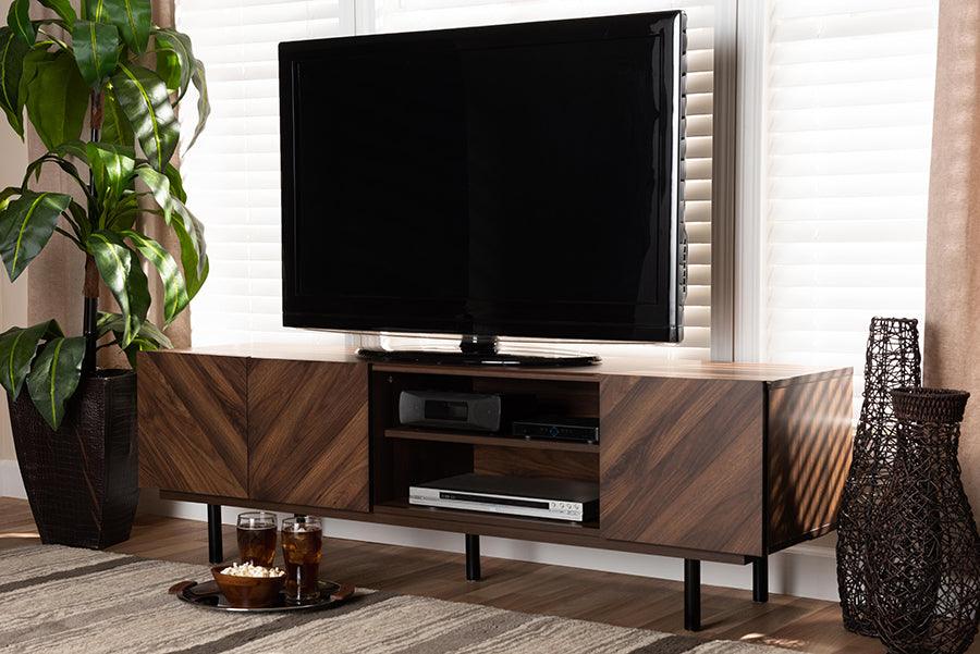 Wholesale Interiors TV & Media Units - Berit Walnut Brown Finished Wood TV Stand