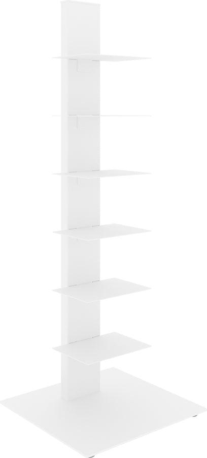 Euro Style Bookcases & Display Units - Sapiens 38" Bookcase/Shelf/Shelving Tower in White