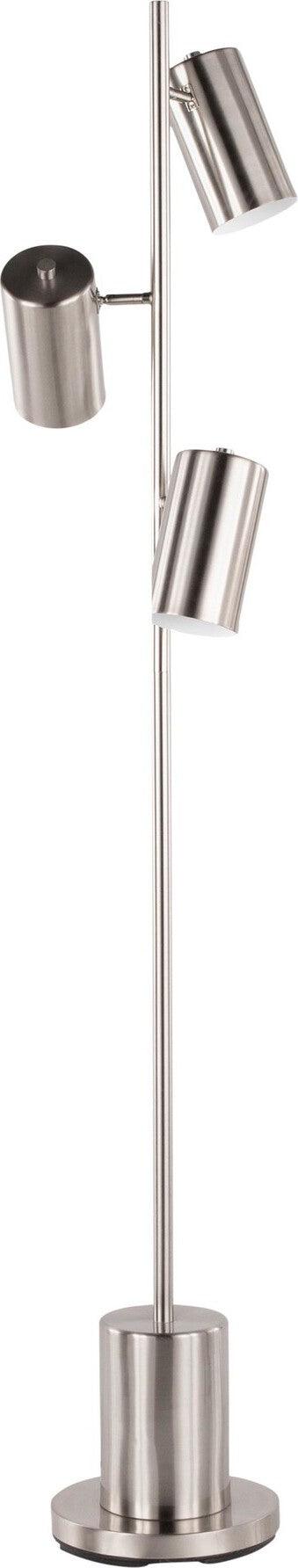 Lumisource Floor Lamps - Cannes Floor Lamp Brushed Stainless Steel