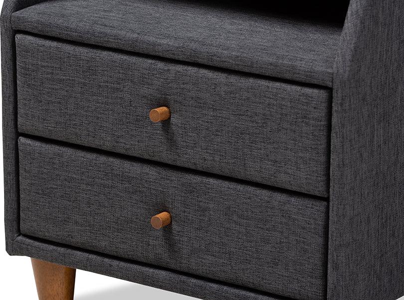 Wholesale Interiors Nightstands & Side Tables - Claverie Nightstand Charcoal