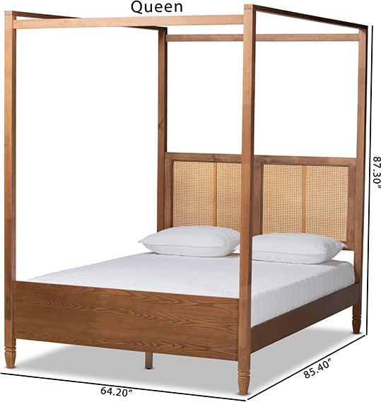 Wholesale Interiors Beds - Malia Queen Bed Walnut Brown